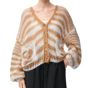 Loewe luxury anagram cardigan in mohair
